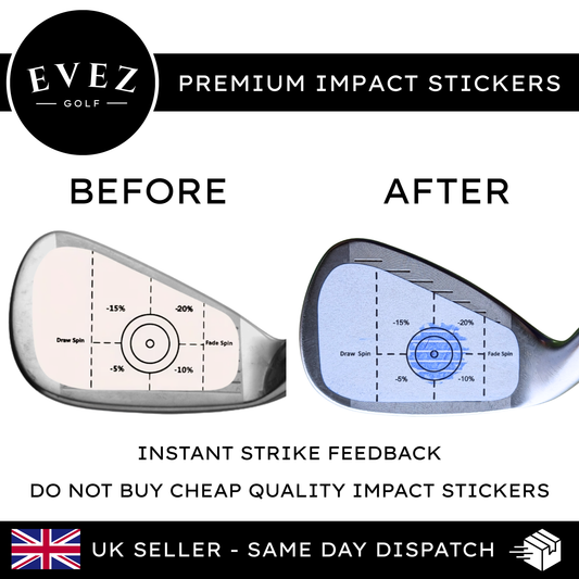 Evez Golf Impact Stickers - Instant Strike Feedback Labels