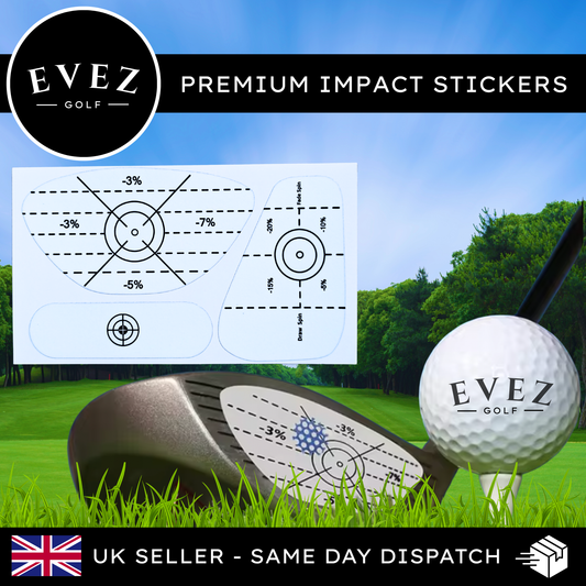 Evez Golf Impact Stickers - Instant Strike Feedback Labels