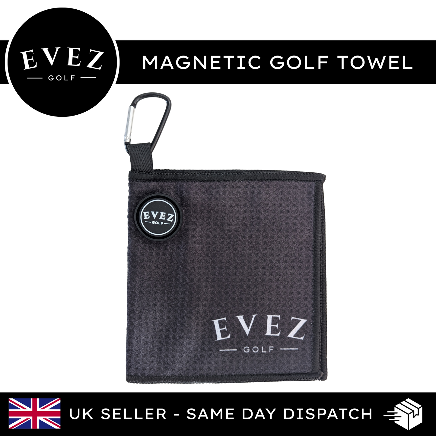 Evez Golf Magnetic Towel - 15x15cm