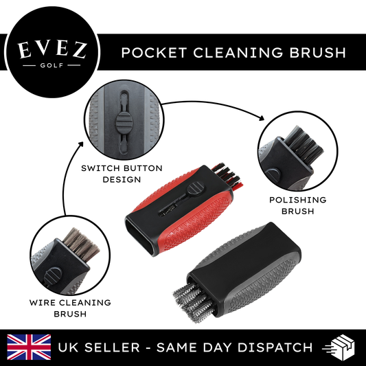 2-in-1 Pocket Brush - Golf Cleaning Tool