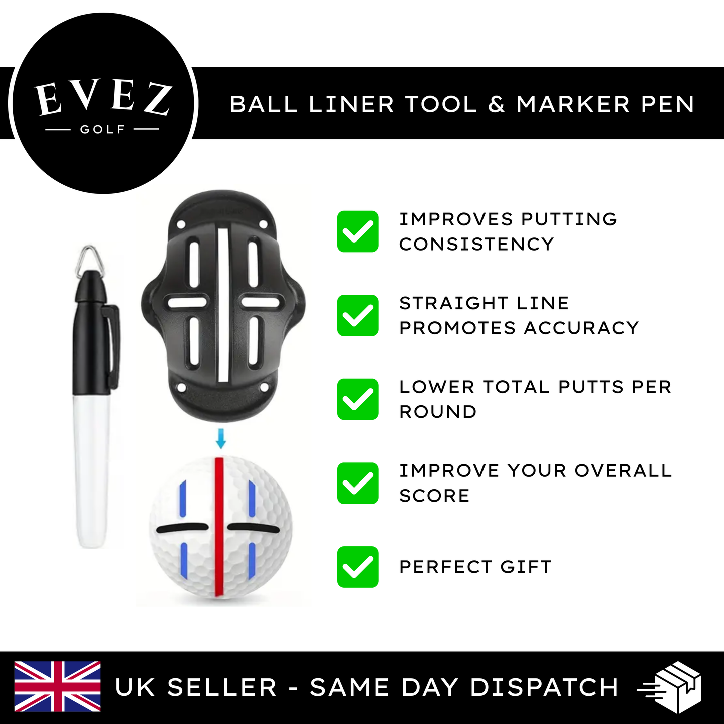 Ball Alignment Tool & Marker Pen - Training Aid