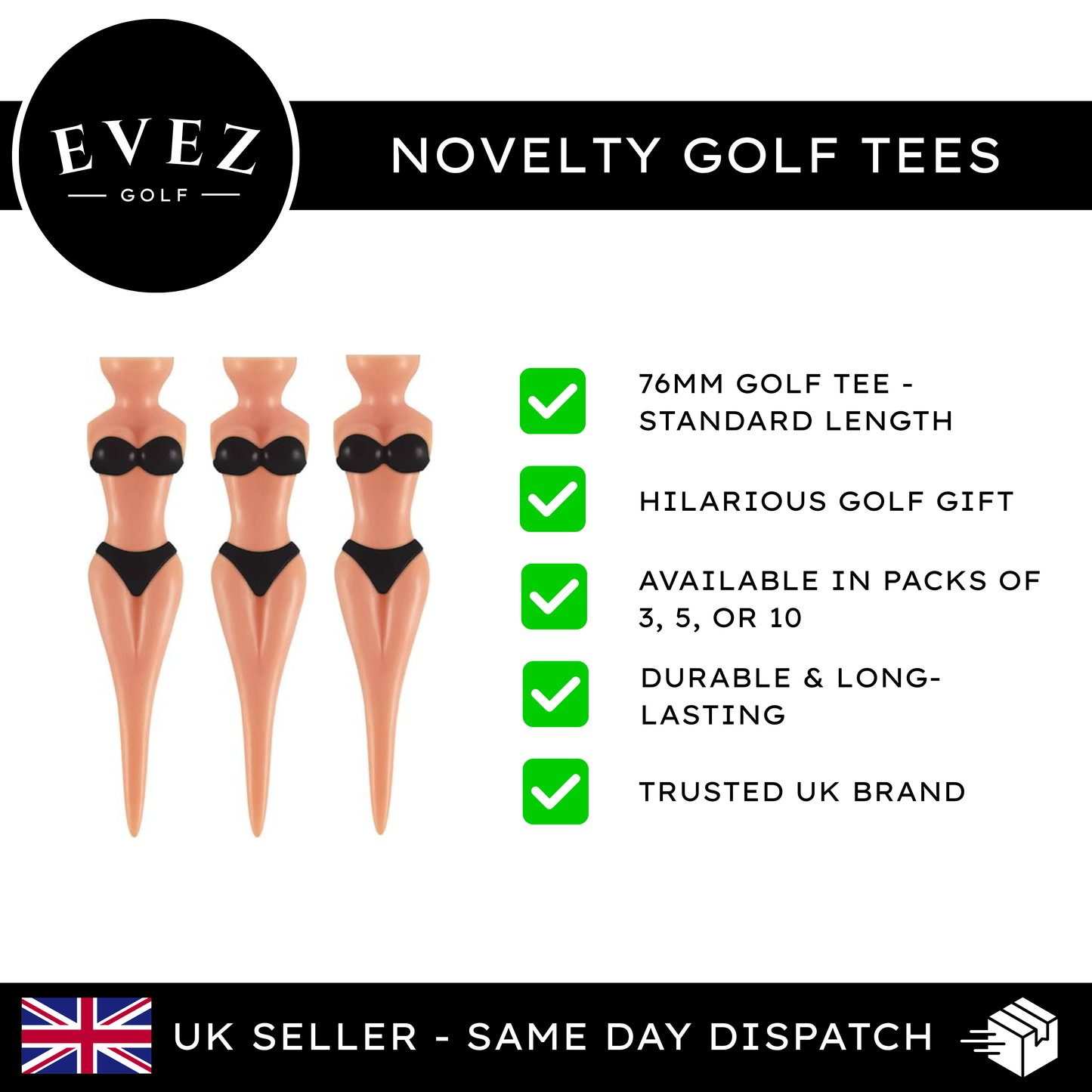 Bikini Lady Golf Tees - Funny Novelty Golf Gift